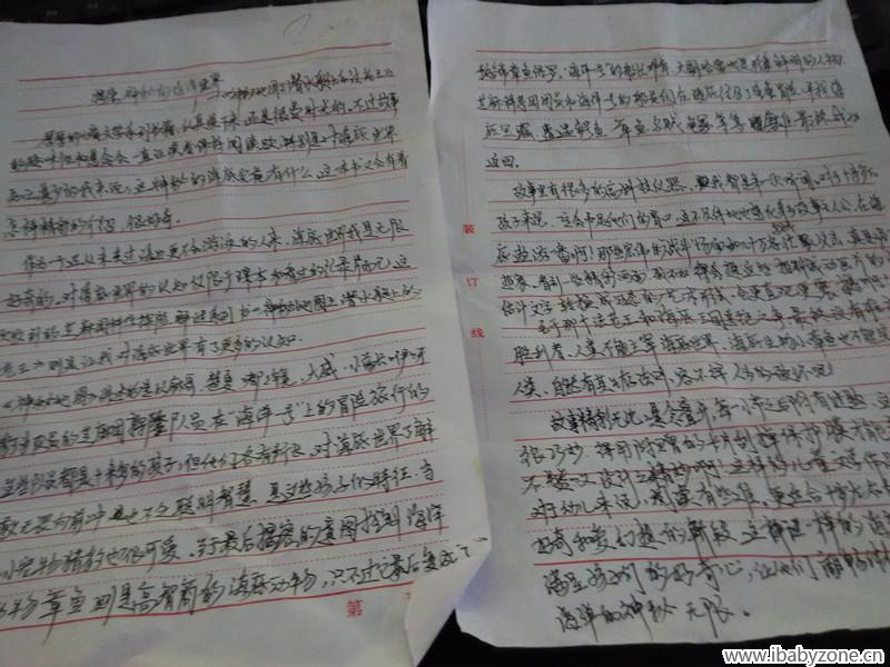 手写书评