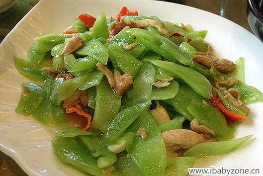 莴苣炒肉1片