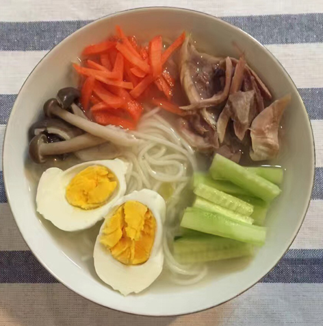 1面条 鸡蛋